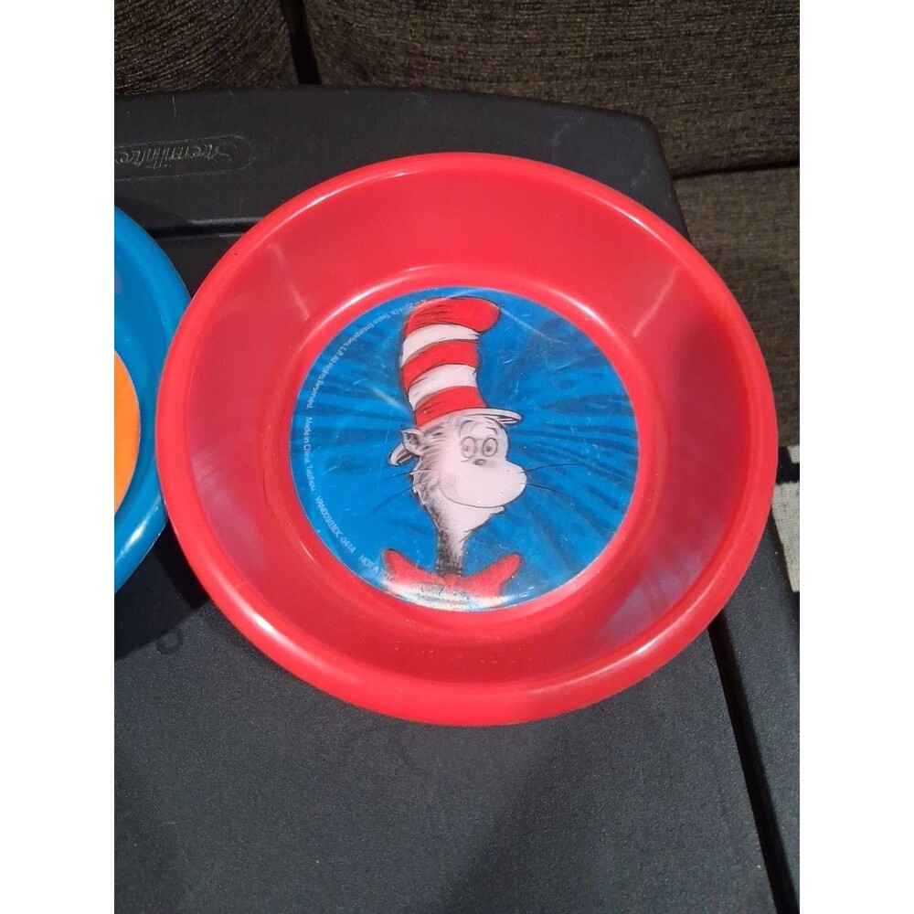 Dr. Seuss 3D Lenticular Cereal Bowls Lot Of 2, 6 Inch